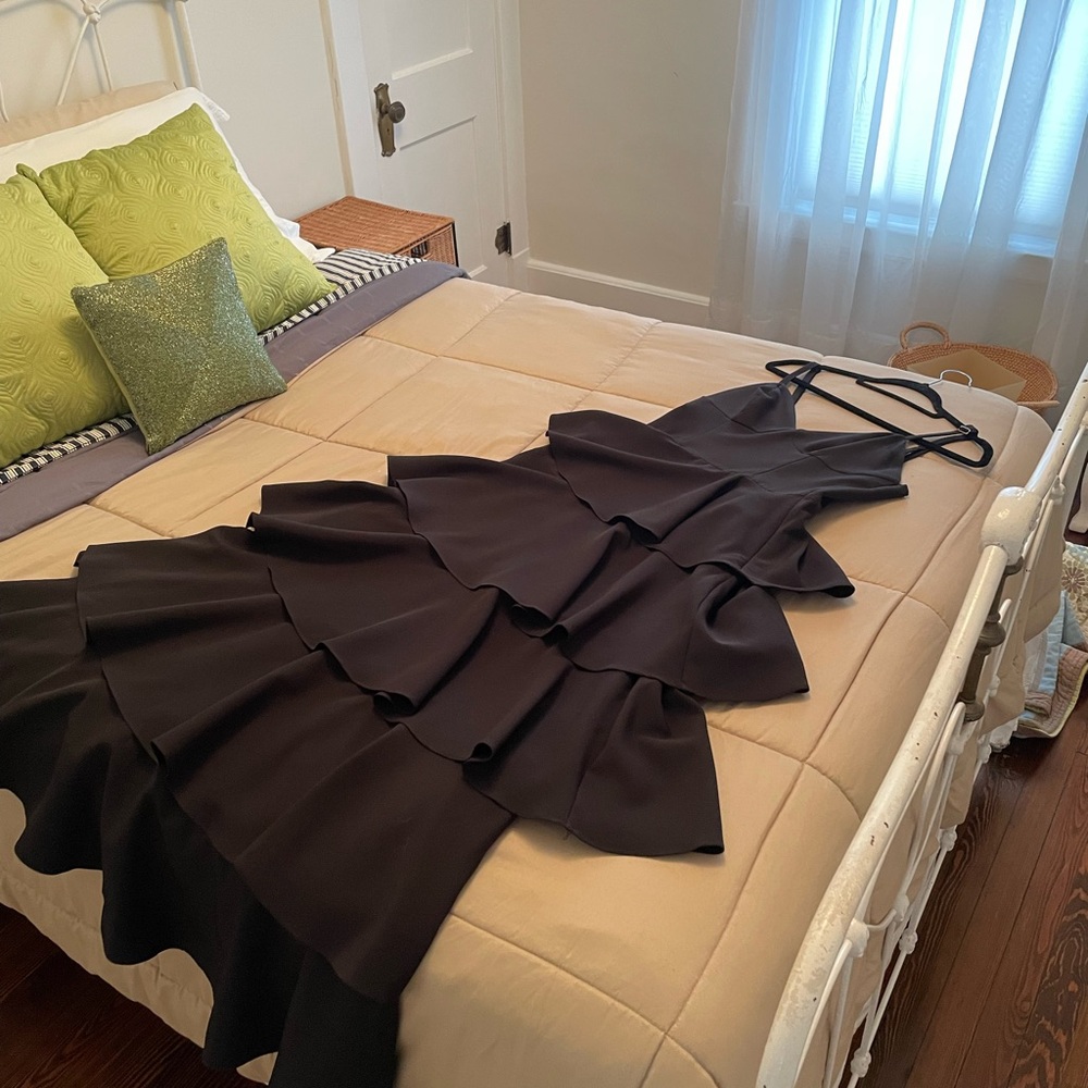 Elegant Black Tiered Dress